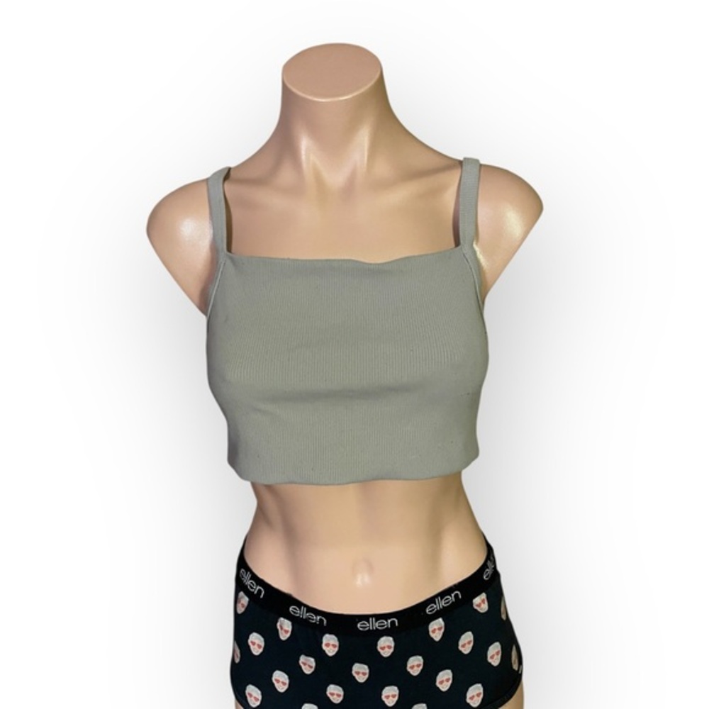 Aerie Offline Women’s Medium Taupe Smoothz Square Neck Cropped Cami